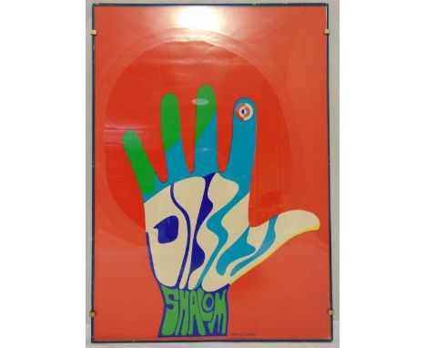 Dan Reisinger framed and glazed polychromatic lithographic print titled Shalom, signed bottom right, 61.5 x 43.5cm