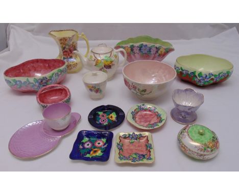 A quantity of Malingware porcelain to include a teapot, bowls a jug and vases (15)