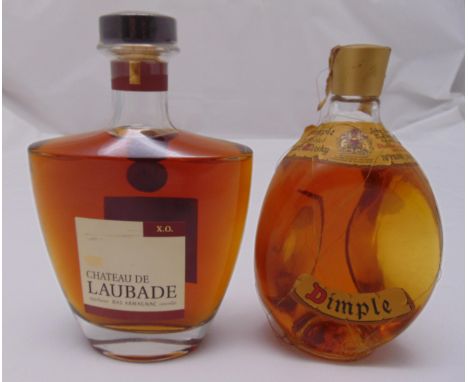 Chateau de Laubade XO bas armagnac 70cl and a Dimple Scotch whisky