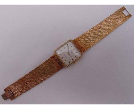Omega De Ville 9ct gold vintage gentlemans bracelet wristwatch, approx total weight 54.2g