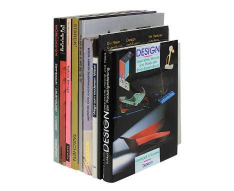 Neun Bücher zu Design, 2. H. 20. Jh.: Bürdek, B. Design, DuMont Verlag Köln 1991, Design und Kunst, Burg Giebichenstein 1945 