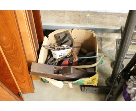 A box of vintage tools
