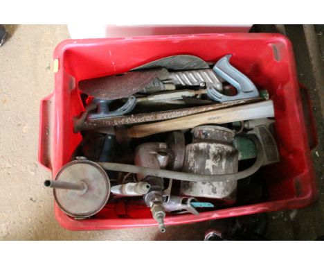 A box of mixed tools