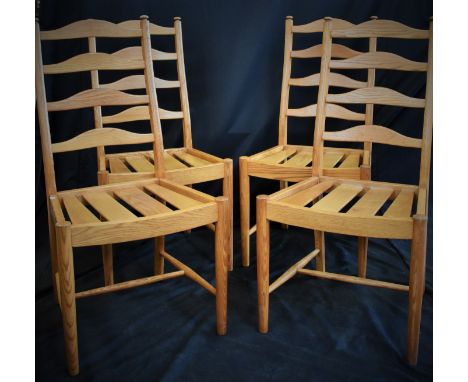 Four Ercol ladderback chairs