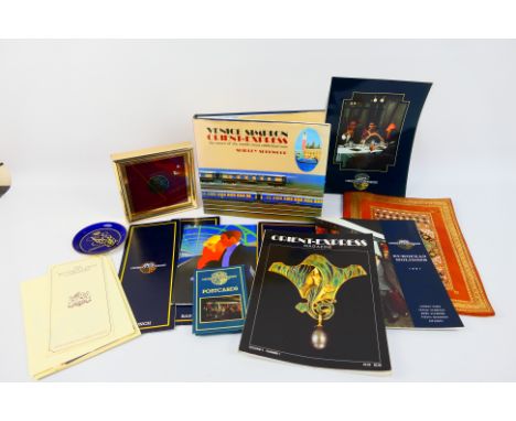 VSOE - A collection of ephemera and items relating to the Venice Simplon Orient Express to include menus, holiday brochure, b