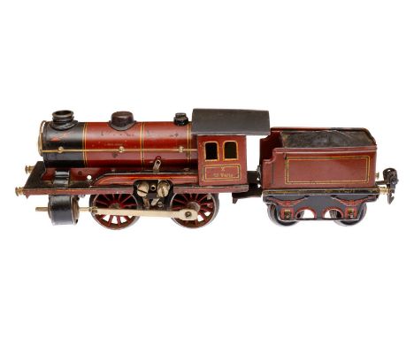 Märklin B-Dampflok R 12950 N, Spur 0, elektr., braun/schwarz, mit Tender und 1 el. bel. Stirnlampe, Kleinteile tw NV, LS und 