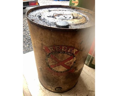 Vintage Red Ex Barrel 