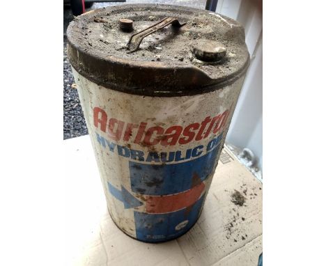 2 Vintage Agricastrol Hydraulic Oil Barrels