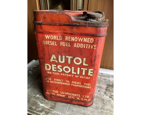 Vintage Autol Desolite Barrel 25 x 25 cm 43 tall