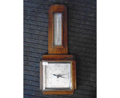 Oak cased barometer