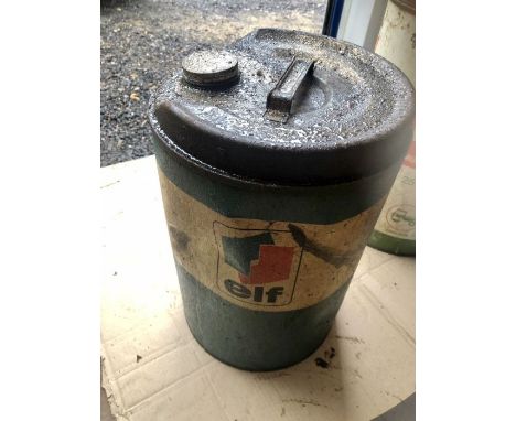 Vintage Elf Cougar Oil Barrel