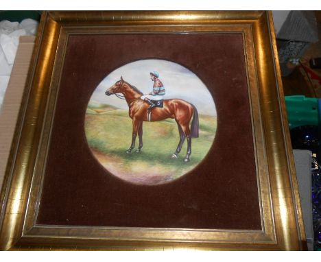 Leicester Piggot Framed Ceramic Plaque ( plaque size 8 inches )