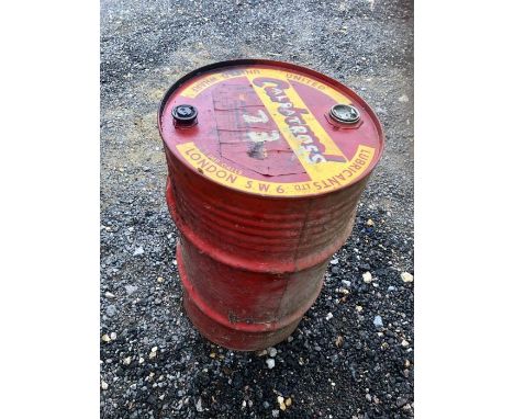 Vintage Carburol Oil Barrel 77 cm tall 46 cm wide