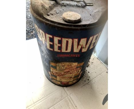 Vintage Speedwell Lubricants Barrel 