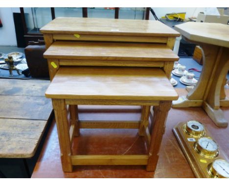 MOUSEMAN NEST OF TABLES APPROX 18.5" X 24" X 15"