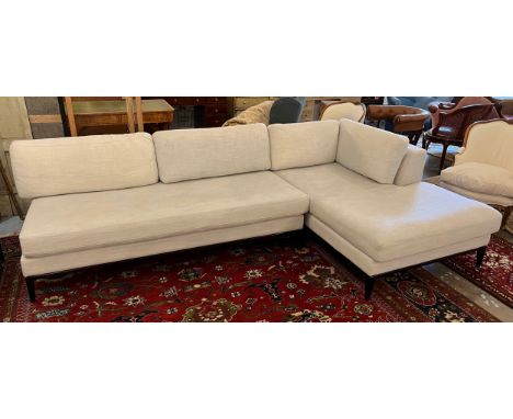 CORNER SOFA, neutral upholstery, modular design, 290cm L x 175cm W x 105cm D x 70cm H. 