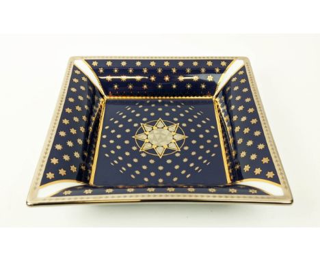 PATEK PHILIPPE DISH BY LIMOGES, 'Star of diamonds' collection 2022, 18.5cm x 18.5cm, with certificate and presentation box. 