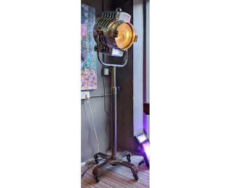 CONVERTED STUDIO LAMP, vintage 20th century, 170cm H. 