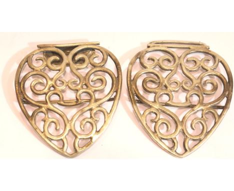 Victorian hallmarked silver two section buckle, Birmingham assay 1896, 76g. P&amp;P Group 1 (£14+VAT for the first lot and £1