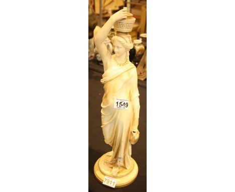 James Hadley for Royal Worcester, a large scale porcelain figure of a female Grecian water carrier with impressed marks and p