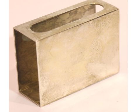 Hallmarked silver match box cover, Birmingham assay 1991, 50g. P&amp;P Group 1 (£14+VAT for the first lot and £1+VAT for subs