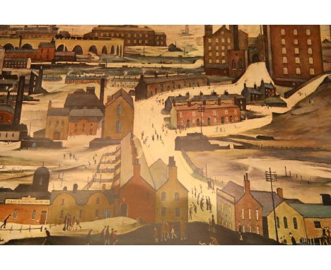 After L S Lowry (1887-1976) 1967 dated museum poster by Kunstkreis Luzern, industrial landscape. P&amp;P Group 1 (£14+VAT for