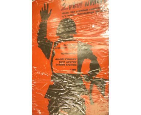 Zywi Martwi (the Living and the Dead) 1963 film poster, 58 x 84 cm. P&amp;P Group 1 (£14+VAT for the first lot and £1+VAT for