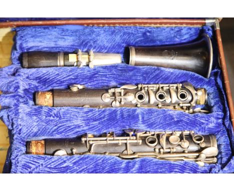 Cased A C Fischer four piece clarinet dated 1938. P&amp;P Group 3 (£25+VAT for the first lot and £5+VAT for subsequent lots) 
