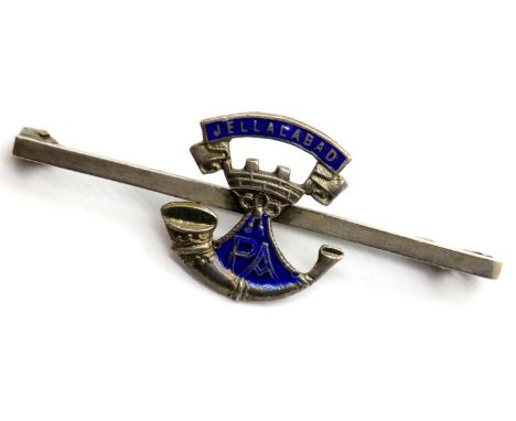 Somerset Light Infantry silver and enamel Sweetheart badge. P&amp;P Group 1 (£14+VAT for the first lot and £1+VAT for subsequ