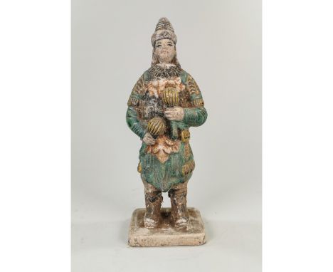 MING DYNASTY TERRACOTTA FIGURINE, DATED AROUND 1500 AD. VERY FINE ARTIFACT. 235 mm; 9.25195 in; 498g; Provenance: Important L