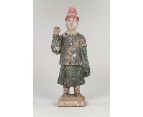 MING DYNASTY TERRACOTTA FIGURINE, DATED AROUND 1500 AD. VERY FINE ARTIFACT. 260 x 95 mm; 10.2362x3.74015 in; 597g; Provenance