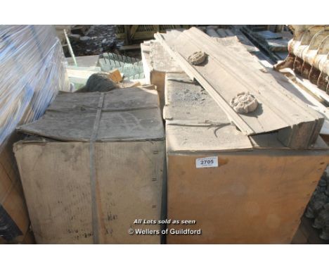 *PALLET OF THREE REPRODUCTION LAMP POST TOPS 
