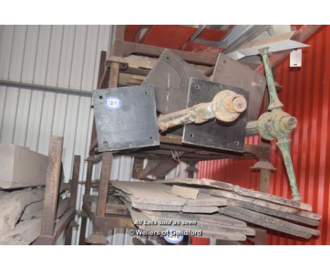 *BAY OF CAST IRON POSTS AND LAMP POSTS