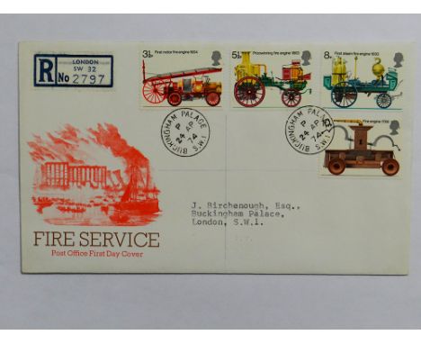 Buckingham Palace CDS postmark on typed Post Office cover