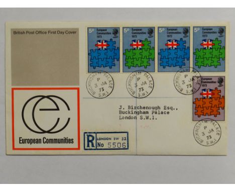 Buckingham Palace CDS postmark on typed Post Office cover