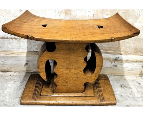 Vintage Oriental hardwood window seat/stool  45 x 57 x 28cms
reasonable used with scuffs scratches etc