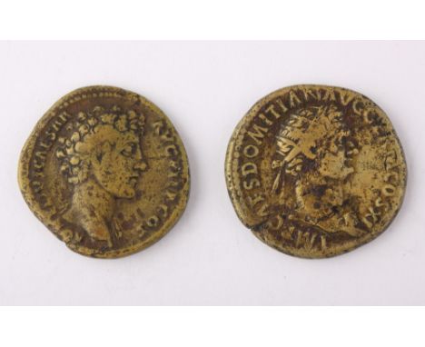 Two Roman bronze coins