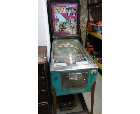 A vintage coin operated arcade pin ball machine by Williams Electronics Ink, Chicago, Illinois (AF)