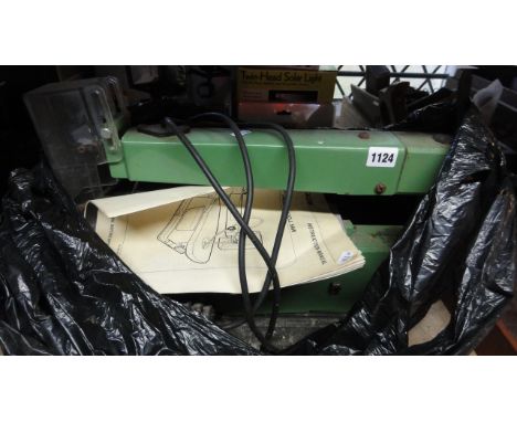 A Rexon electric 16 inch (400 mm) scroll saw with instruction manual, serial number R048518