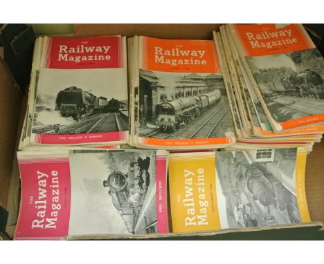 A small quantity of vintage railway related books, a collection of The Railway Magazine, all dating from the 1950s, further r