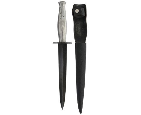 A scarce Octagonal Hilted Commando Knife, 17.2cm flattened diamond section blade with slightly off-set medial ridge, sharpene
