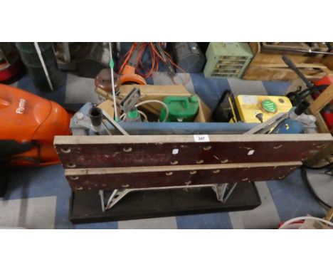 A Folding Workmate and Box of Tools 