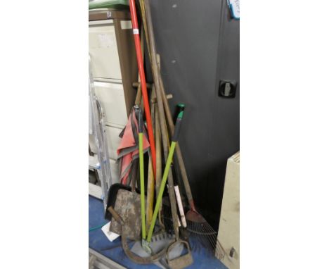 A Collection of Garden Tools, Step Ladder Etc