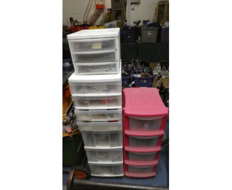 Two Shelf Units Containing Various Tools Etc