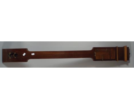 A Belgian Stick Barometer for Biand Freres, Bruxelles, Missing Mercury Tube, 106cm Long