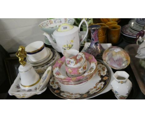 A Tray of Ceramics to Include Royal Albert, Coalport, Royal Worcester, Wedgwood, Royal Doulton Etc 