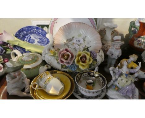 A Tray of Ceramics to Include Circle Pottery Teapot, Portmeirion Frame, Copeland Spode Blue Italian Etc  