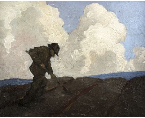 Paul Henry RHA (1877-1958)Digging Potatoes (1916-19)Oil on panel, 33 x 40.5cm (13 x 16'')SignedProvenance: Acquired by a priv