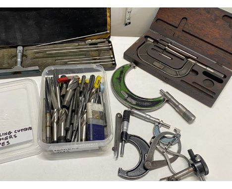 A selection of tools and milling cutters etc, shipping unavailable
