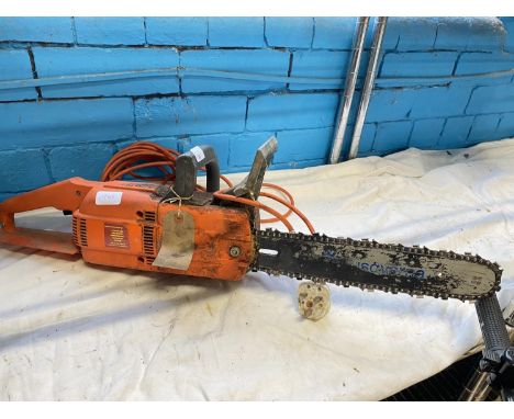 A Husqvarna electric chainsaw, shipping unavailable